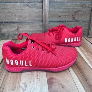 NO BULL Women’s Trainers Athletic Shoes Red Textured Workout Running Sz 9.5